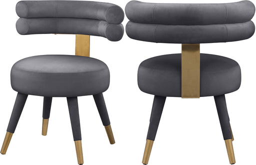 Fitzroy Grey Velvet Dining Chair - Just Furniture (PA) - Multi Location