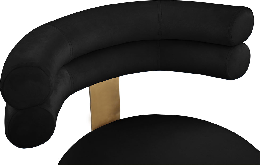 Fitzroy Black Velvet Dining Chair - Just Furniture (PA) - Multi Location