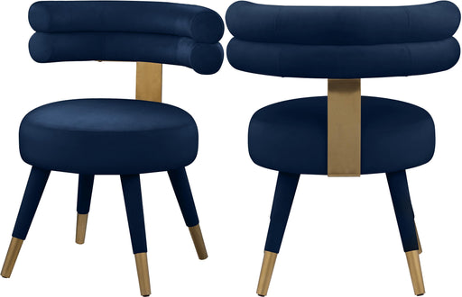 Fitzroy Navy Velvet Dining Chair - Just Furniture (PA) - Multi Location