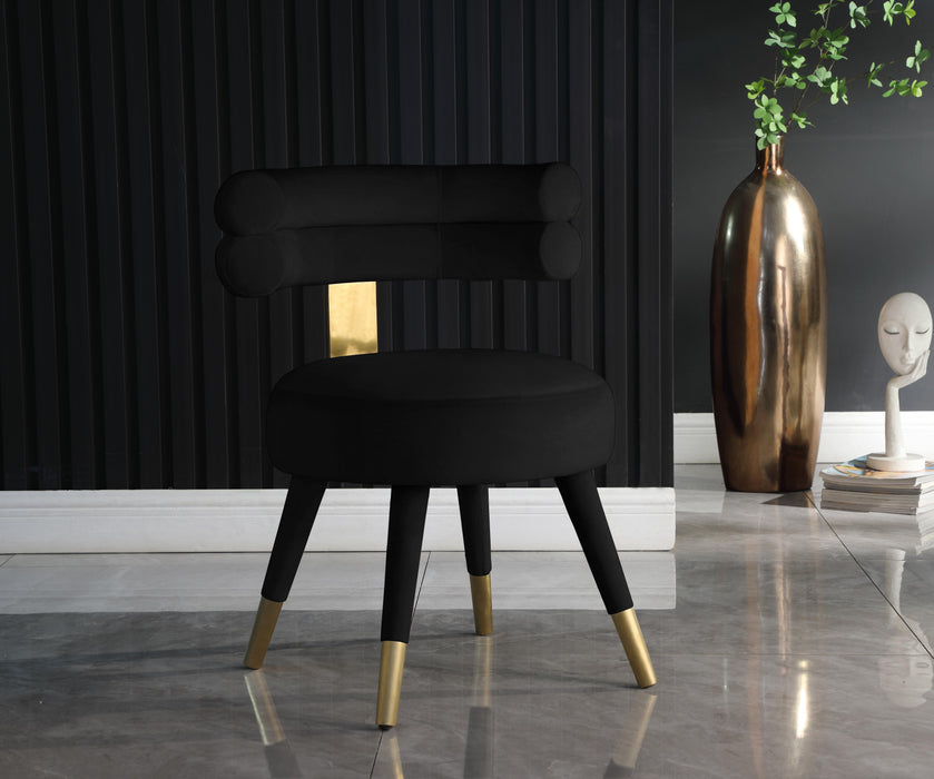 Fitzroy Black Velvet Dining Chair - Just Furniture (PA) - Multi Location