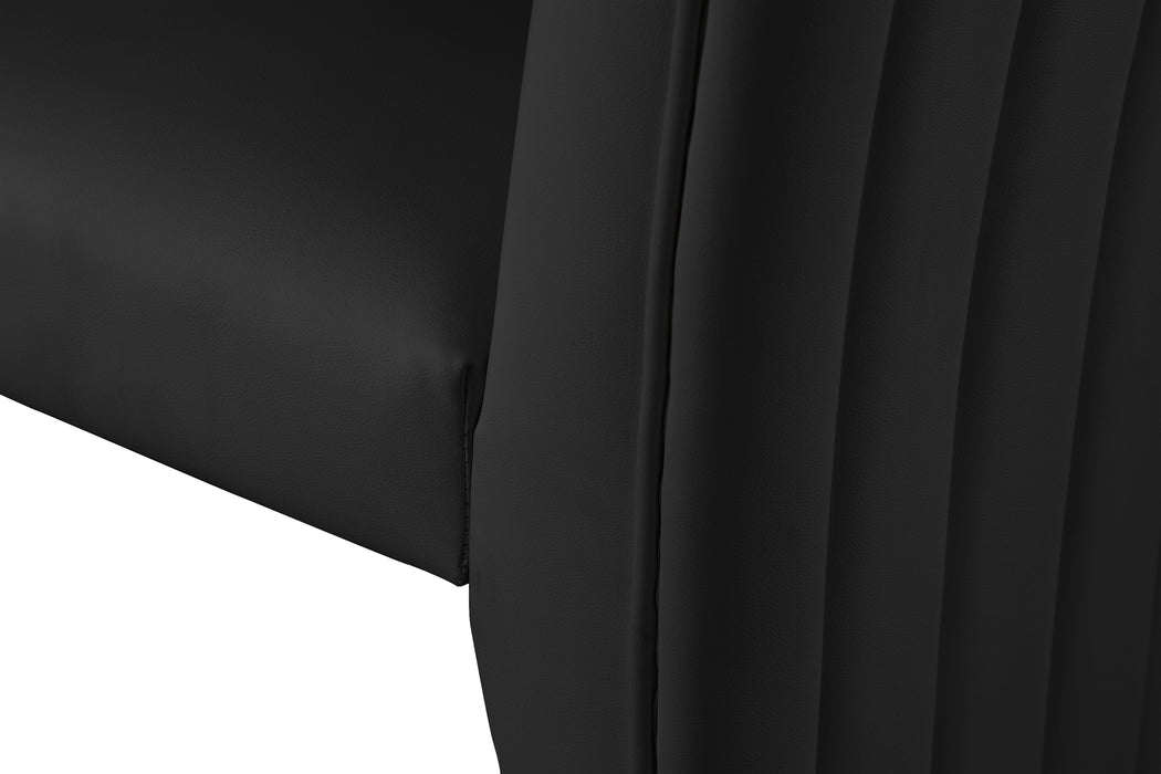 Porsha Black Faux Leather Dining Chair - Just Furniture (PA) - Multi Location