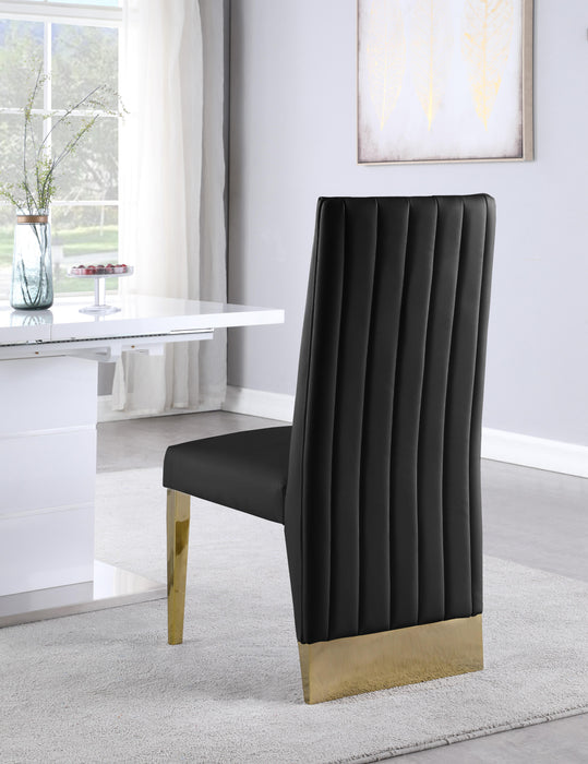 Porsha Black Faux Leather Dining Chair - Just Furniture (PA) - Multi Location