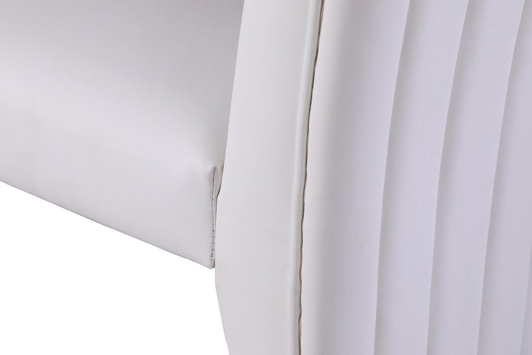 Porsha White Faux Leather Dining Chair - Just Furniture (PA) - Multi Location