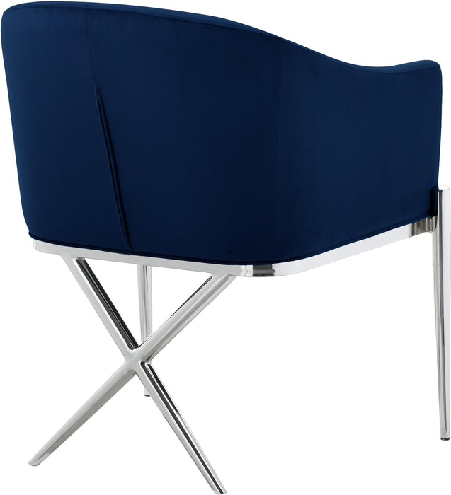 Xavier Navy Velvet Dining Chair - Just Furniture (PA) - Multi Location