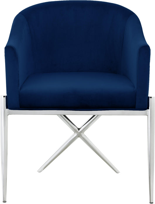Xavier Navy Velvet Dining Chair - Just Furniture (PA) - Multi Location
