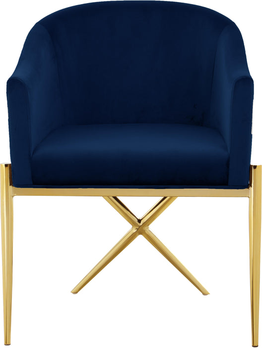 Xavier Navy Velvet Dining Chair - Just Furniture (PA) - Multi Location
