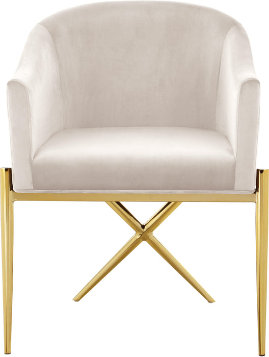 Xavier Cream Velvet Dining Chair - Just Furniture (PA) - Multi Location