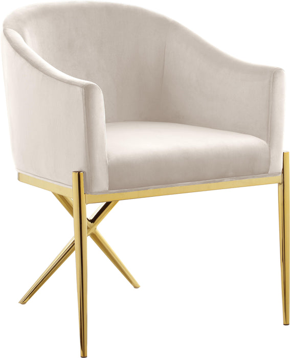 Xavier Cream Velvet Dining Chair - Just Furniture (PA) - Multi Location