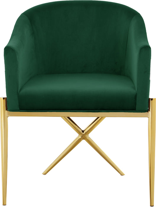 Xavier Green Velvet Dining Chair - Just Furniture (PA) - Multi Location