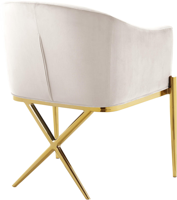 Xavier Cream Velvet Dining Chair - Just Furniture (PA) - Multi Location