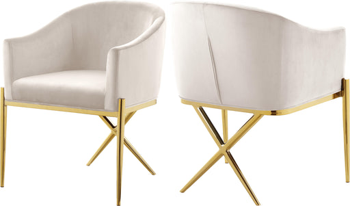 Xavier Cream Velvet Dining Chair - Just Furniture (PA) - Multi Location