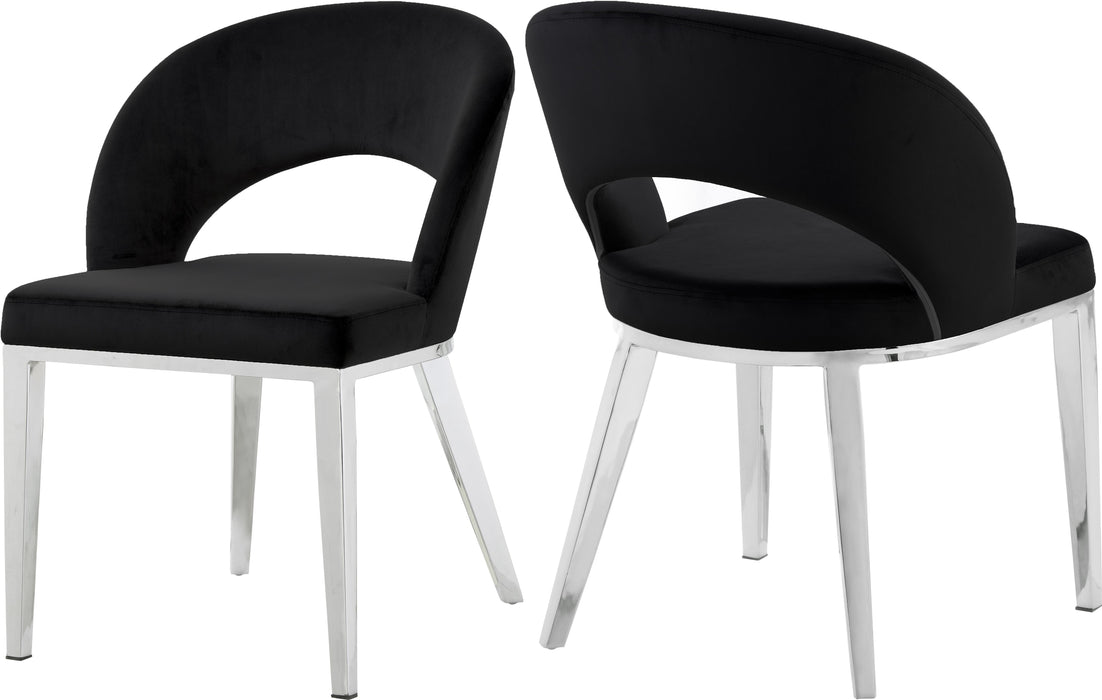 Roberto Black Velvet Dining Chair - Just Furniture (PA) - Multi Location
