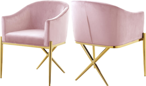 Xavier Pink Velvet Dining Chair - Just Furniture (PA) - Multi Location