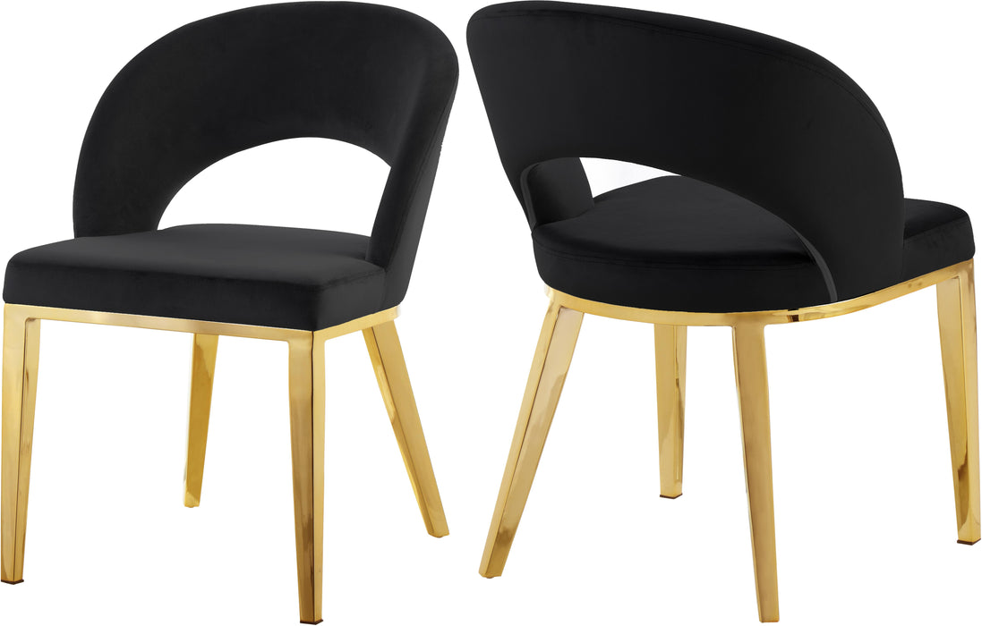 Roberto Black Velvet Dining Chair - Just Furniture (PA) - Multi Location