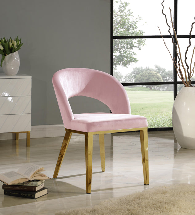 Roberto Pink Velvet Dining Chair - Just Furniture (PA) - Multi Location