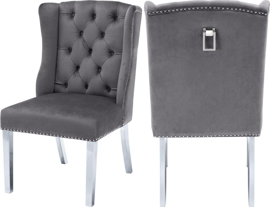 Suri Grey Velvet Dining Chair - Just Furniture (PA) - Multi Location