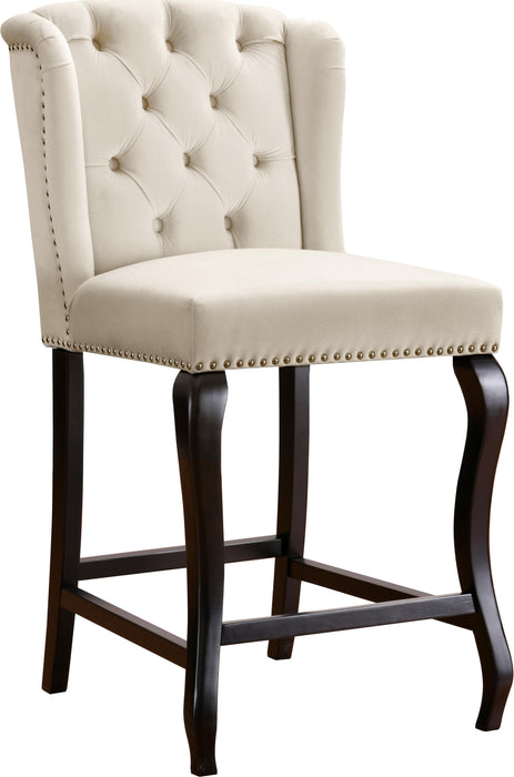 Suri Cream Velvet Stool - Just Furniture (PA) - Multi Location