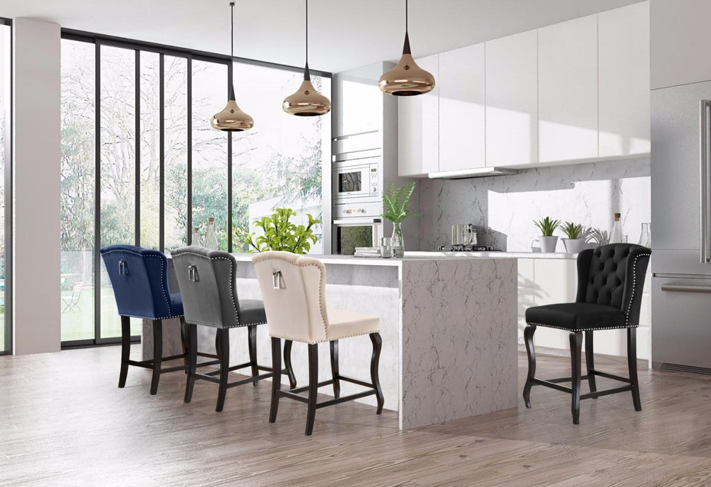 Suri Black Velvet Stool - Just Furniture (PA) - Multi Location