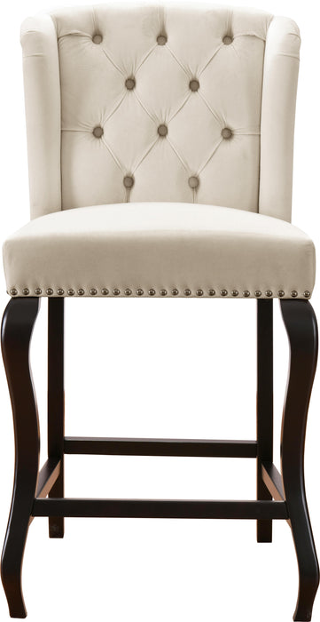 Suri Cream Velvet Stool - Just Furniture (PA) - Multi Location