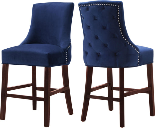 Hannah Navy Velvet Stool - Just Furniture (PA) - Multi Location