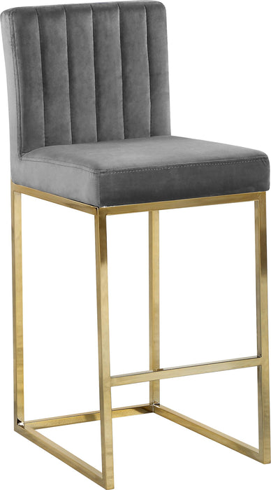 Giselle Grey Velvet Stool - Just Furniture (PA) - Multi Location