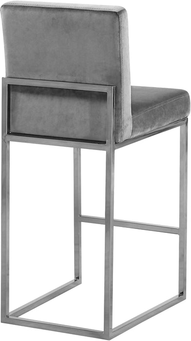 Giselle Grey Velvet Stool - Just Furniture (PA) - Multi Location