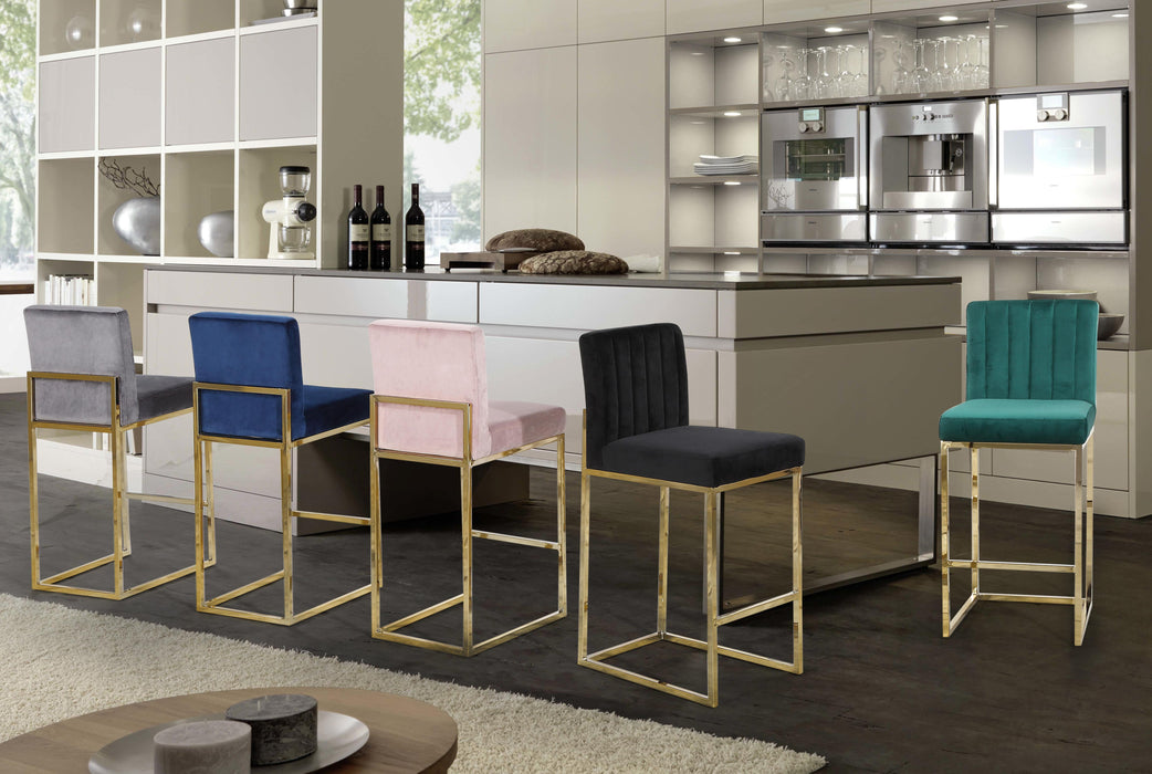 Giselle Green Velvet Stool - Just Furniture (PA) - Multi Location