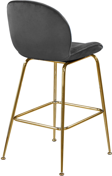 Paris Grey Velvet Stool - Just Furniture (PA) - Multi Location