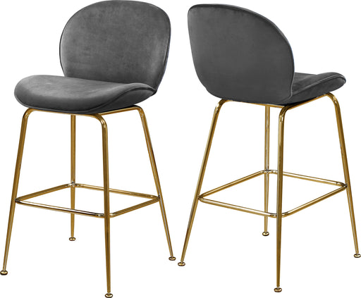 Paris Grey Velvet Stool - Just Furniture (PA) - Multi Location