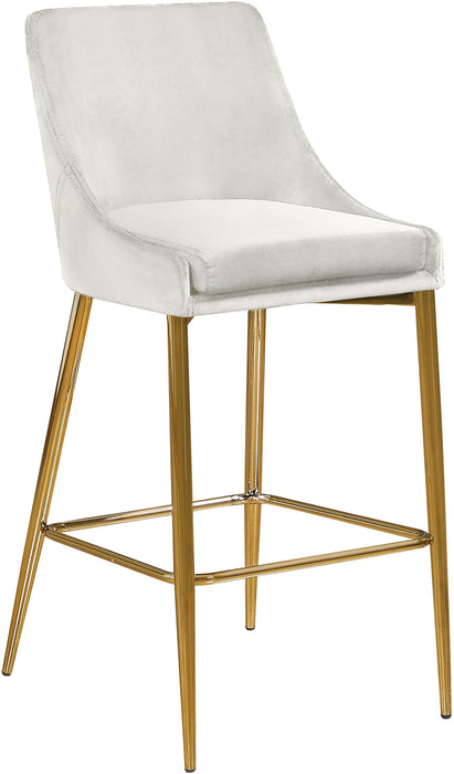 Karina Cream Velvet Stool - Just Furniture (PA) - Multi Location