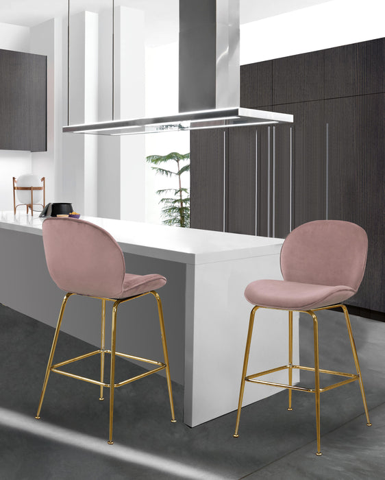 Paris Pink Velvet Stool - Just Furniture (PA) - Multi Location