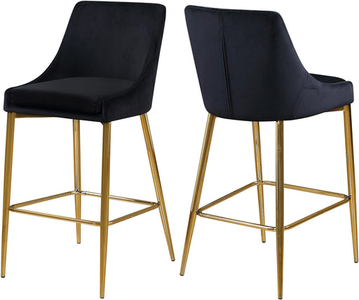 Karina Black Velvet Stool - Just Furniture (PA) - Multi Location