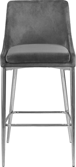 Karina Grey Velvet Stool - Just Furniture (PA) - Multi Location