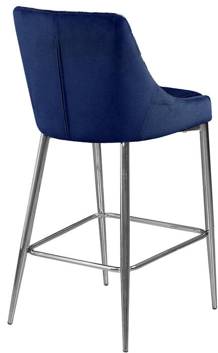 Karina Navy Velvet Stool - Just Furniture (PA) - Multi Location