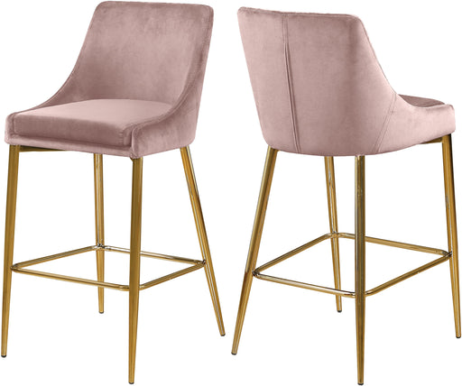 Karina Pink Velvet Stool - Just Furniture (PA) - Multi Location
