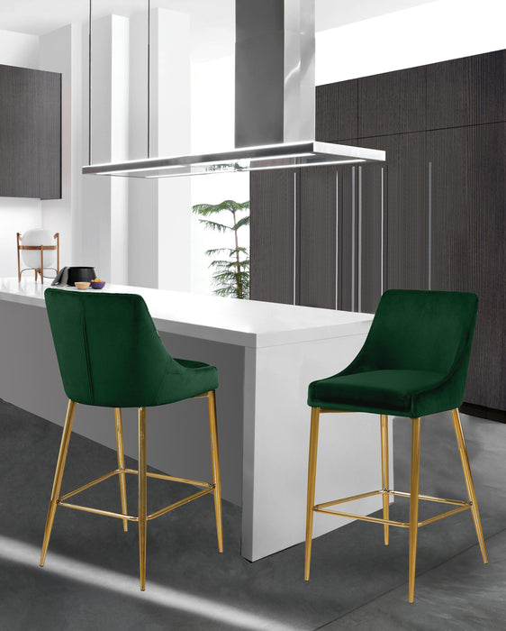 Karina Green Velvet Stool - Just Furniture (PA) - Multi Location