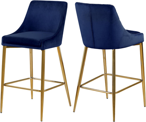Karina Navy Velvet Stool - Just Furniture (PA) - Multi Location