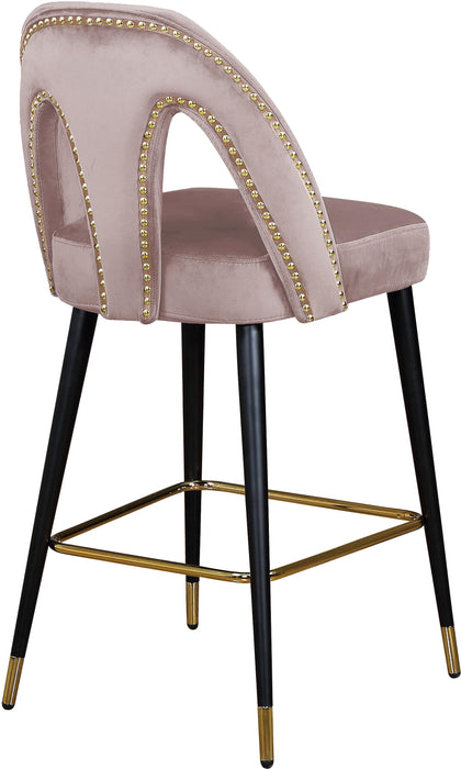 Akoya Pink Velvet Stool - Just Furniture (PA) - Multi Location