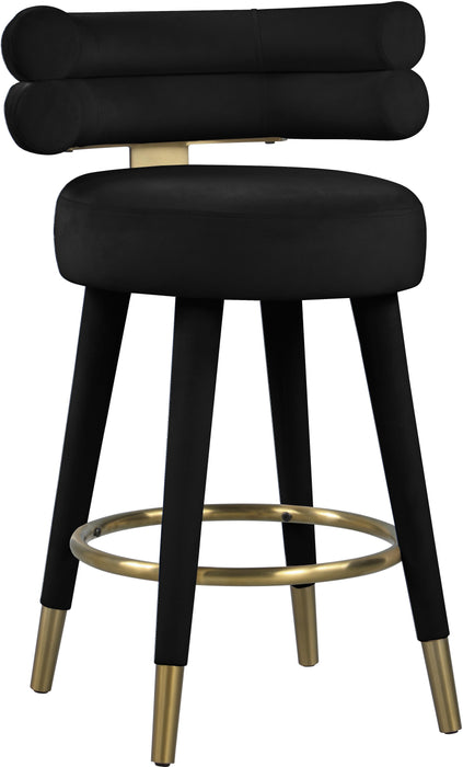 Fitzroy Black Velvet Counter Stool - Just Furniture (PA) - Multi Location