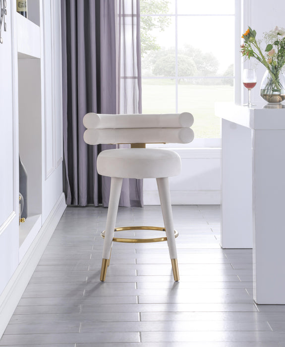 Fitzroy Cream Velvet Counter Stool - Just Furniture (PA) - Multi Location