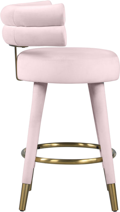 Fitzroy Pink Velvet Counter Stool - Just Furniture (PA) - Multi Location