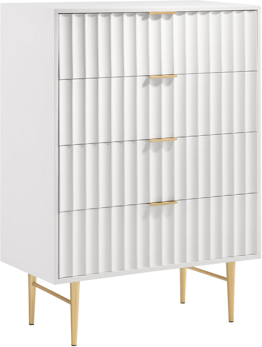 Modernist White Gloss Chest - Just Furniture (PA) - Multi Location