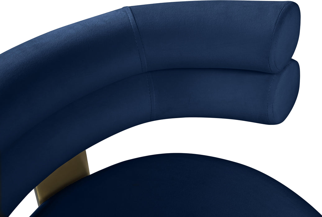 Fitzroy Navy Velvet Counter Stool - Just Furniture (PA) - Multi Location