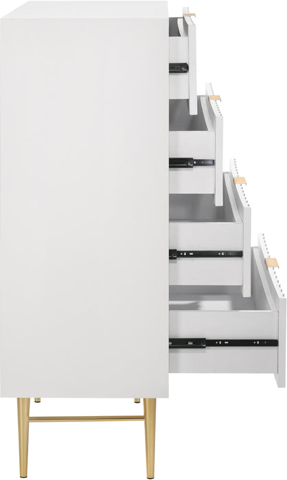 Modernist White Gloss Chest - Just Furniture (PA) - Multi Location