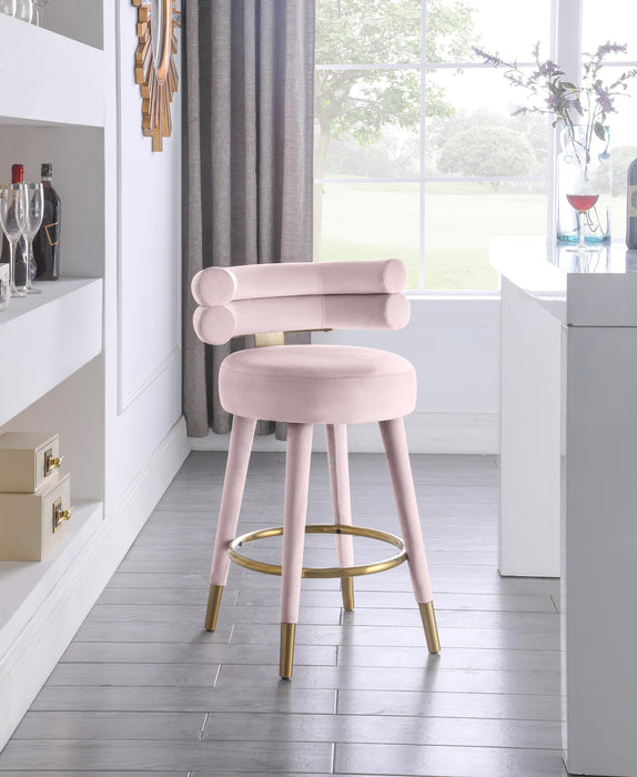 Fitzroy Pink Velvet Counter Stool - Just Furniture (PA) - Multi Location