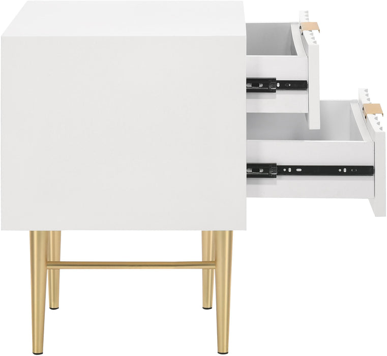 Modernist White Gloss Night Stand - Just Furniture (PA) - Multi Location