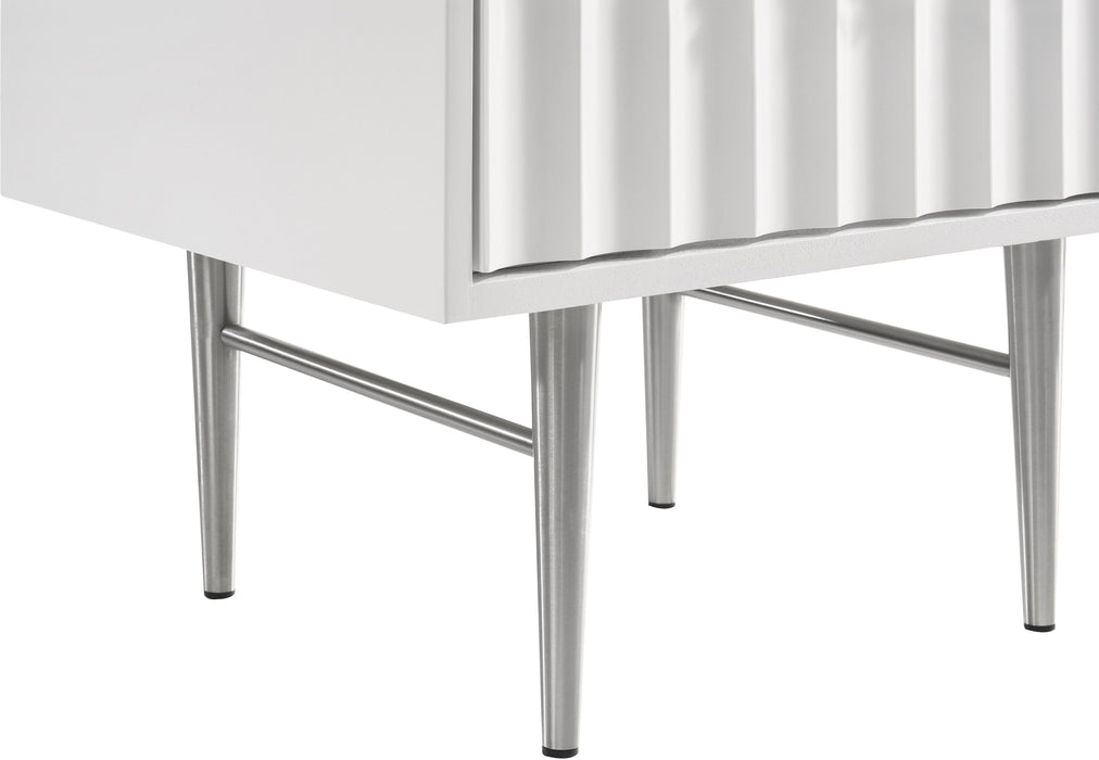 Modernist White Gloss Night Stand - Just Furniture (PA) - Multi Location