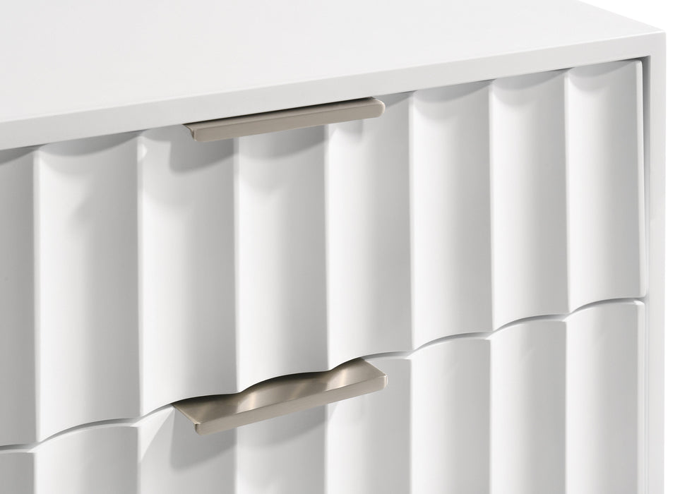 Modernist White Gloss Night Stand - Just Furniture (PA) - Multi Location