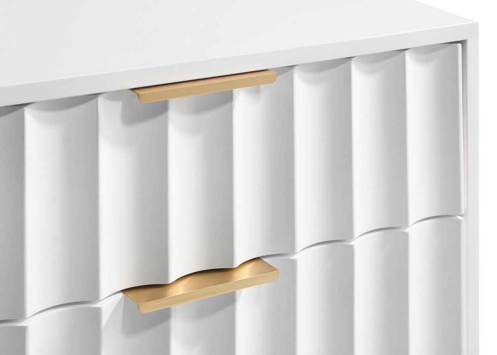 Modernist White Gloss Night Stand - Just Furniture (PA) - Multi Location