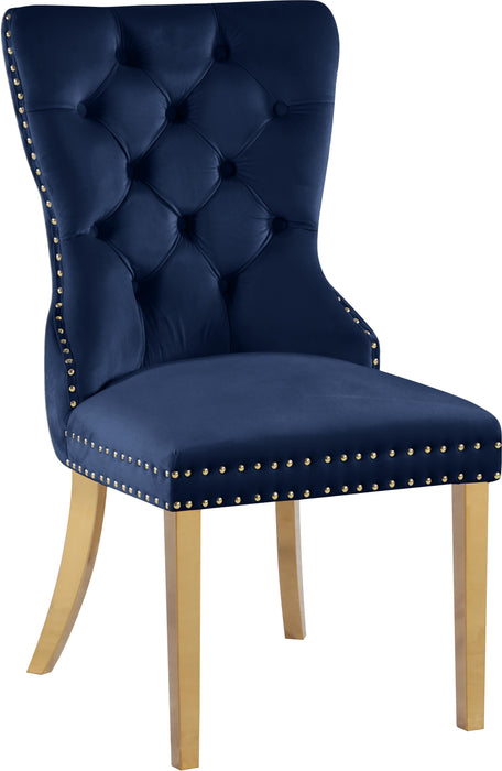 Carmen Navy Velvet Dining Chairs (2) - Just Furniture (PA) - Multi Location
